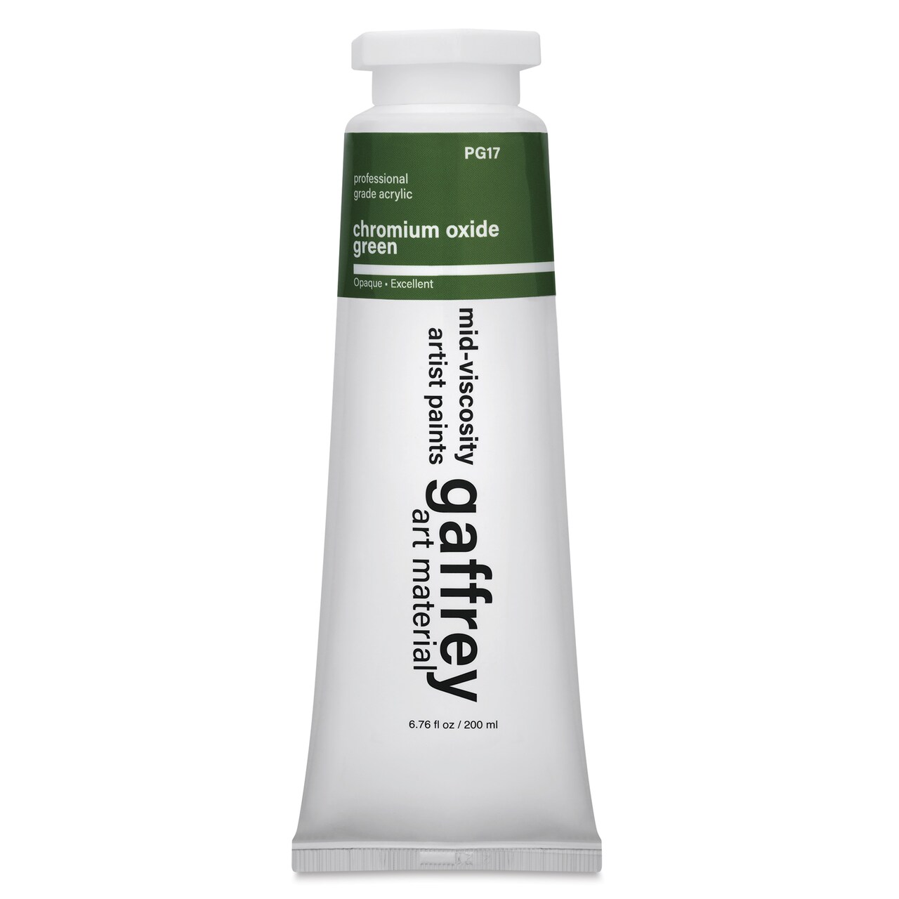 Gaffrey Art Material Standard Body Acrylic Paint - Chromium Green Oxide, 200 ml tube